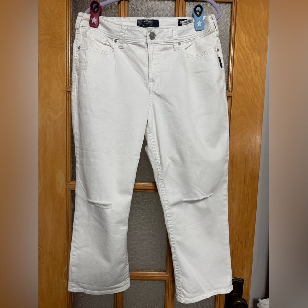Silver Jeans Women's Crisp White Straight Leg Jeans